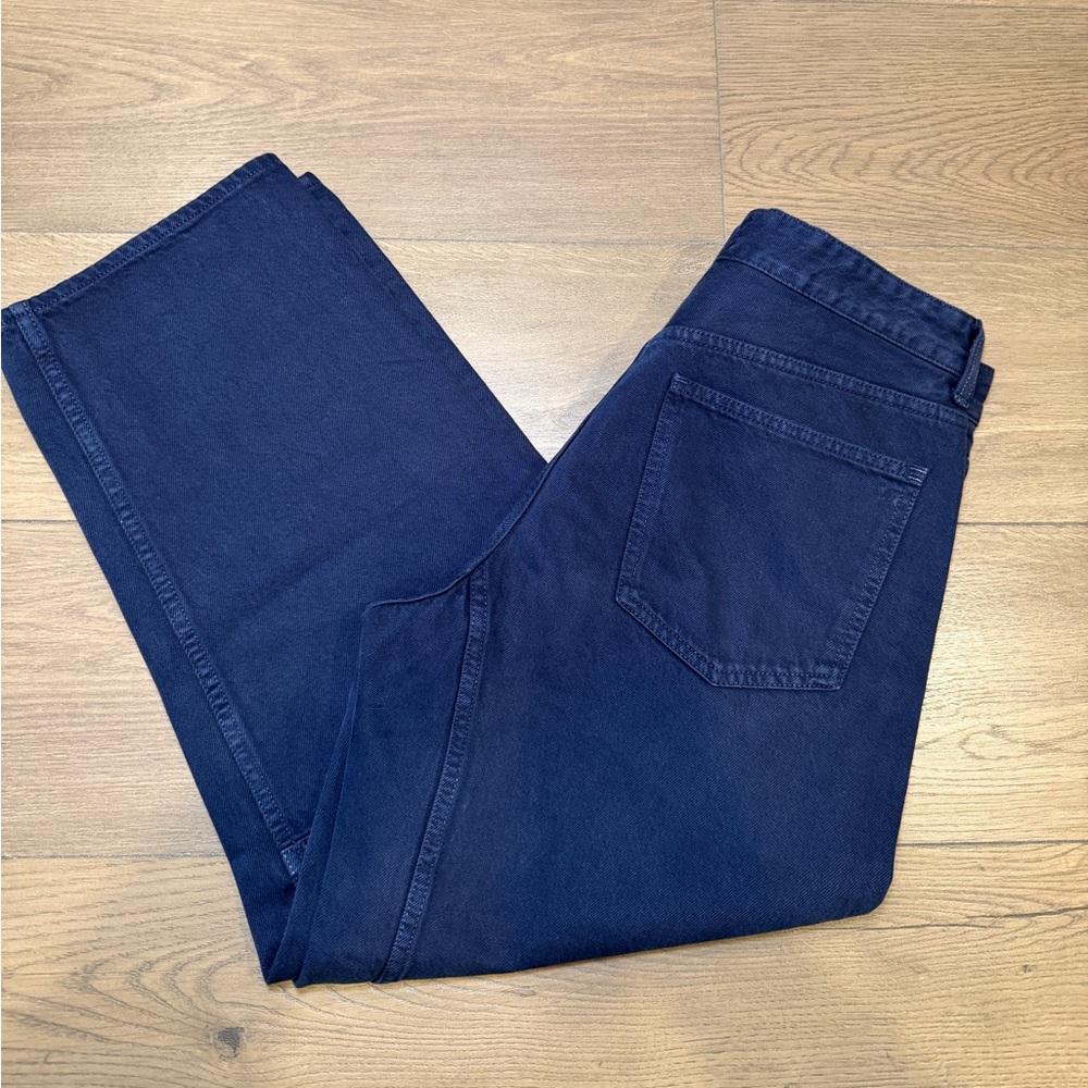 Madewell Barrel Leg Pant - Navy. Size 28
